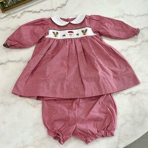 Petit Ami smocked Christmas set